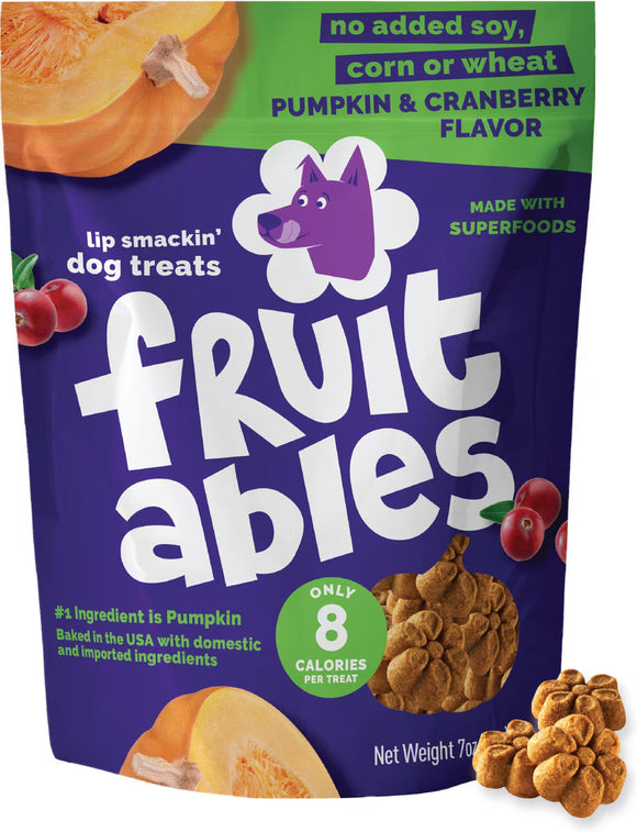 Fruitables Pumpkin & Cranberry Crunchy Dog Treats (7 oz) - Dog Treats 1