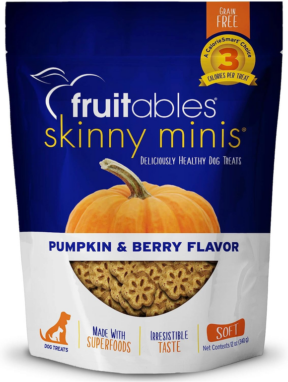 Fruitables Skinny Minis Pumpkin & Berry Flavor Dog Treats - 12 oz bag - Training Dog Treats 5