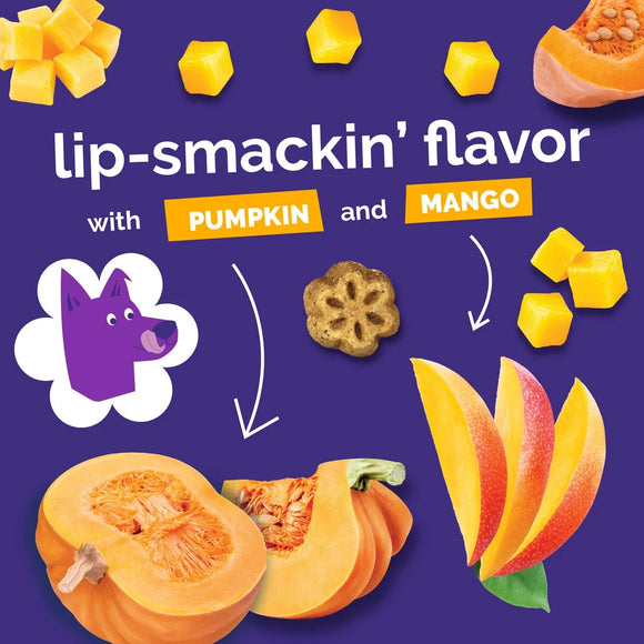 Fruitables Skinny Minis Pumpkin & Mango Flavor Dog Treats (5 oz) - Soft & Chewy Dog Treats 5