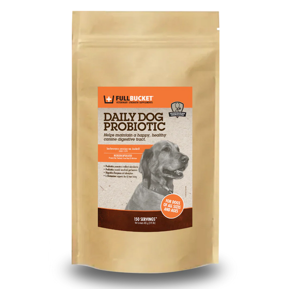 Fullbucket Canine Daily Dog Kennel Size (435g 150 servings) - Dog Digestive & Probiotics Supplements 1