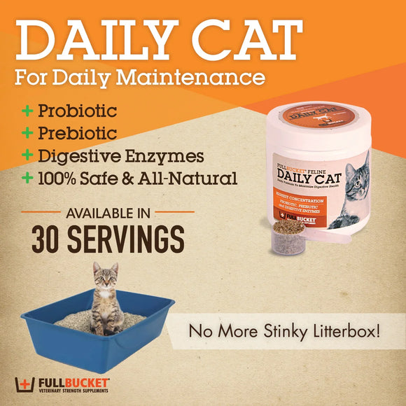 Fullbucket Daily Cat Probiotic Powder (87g 30 servings) - Cat Digestive & Probiotics Supplements 5