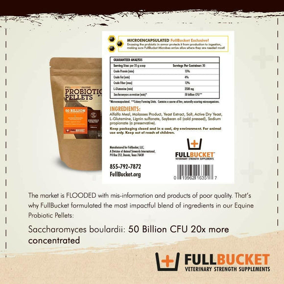 FullBucket Equine Probiotic Pellets (30 Servings) - 4