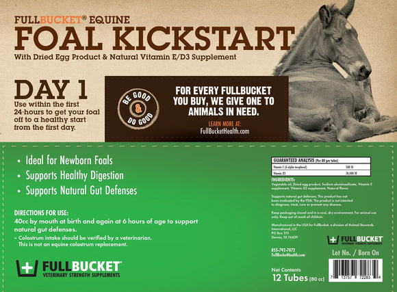 Fullbucket Foal Kick Start Paste (12 tubes) - Horse Vitamins & Supplements 3
