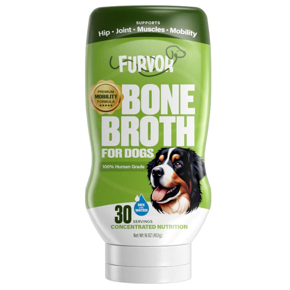 Furvor Mobility Formula - Bone Broth Concentrate for Dogs - 30 servings - Pet Vitamins & Supplements 6
