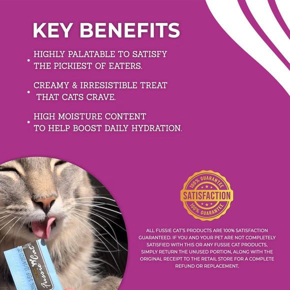 Fussie Cat 5 Flavors Variety Lickable Cat Treats 0.5-oz tube 50 count - Cat Treats 11