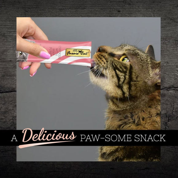 Fussie Cat Chicken with Beef Puree Lickable Cat Treats 0.5-oz x 4-tubes - Cat Treats 4