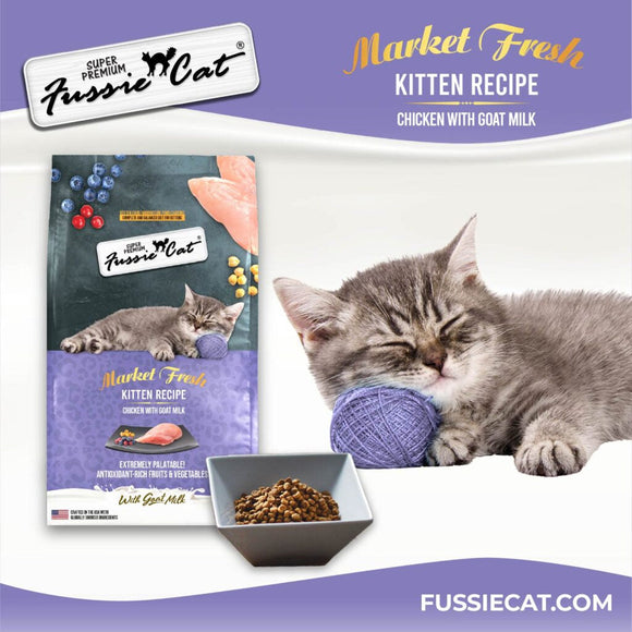 Fussie Cat Market Fresh Kitten Fresh Recipe Chicken with Goat Milk Dry Cat Food 3.5-lb - Cat Food 2