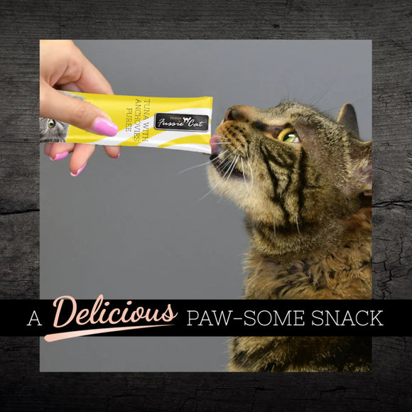 Fussie Cat Tuna with Anchovies Puree Lickable Cat Treats