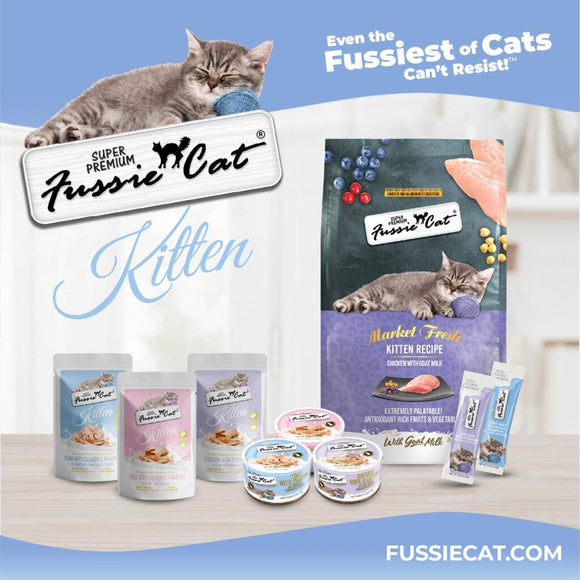 Fussie Cat Tuna with Salmon in Goat Milk Mousse Kitten Pouch 1.5-oz case of 12 - Cat Treats 5