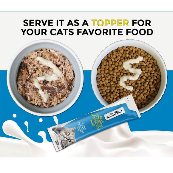 Fussie Cat Tuna with Small Anchovy in Goat Milk Puree Lickable Cat Treats 0.5-oz x 4-tubes - Cat Treats 2