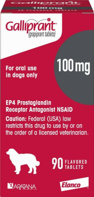 Galliprant (grapiprant) 100 mg  pork  Flavored Tablets for Dogs
