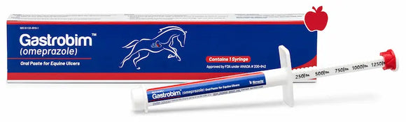 Gastrobim (omeprazole) for Horse, Apple Flavor, 6.15g Pet Medicine.