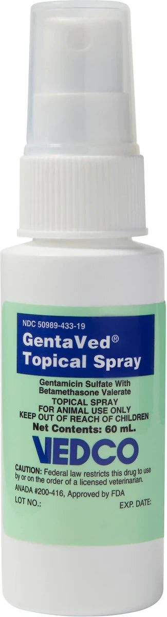 Gentamicin / Betamethasone (Generic) Topical Spray for Dogs 60ml - Pet Medicine 1