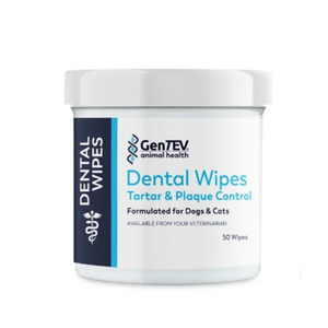 Gentev (0.1% Chlorhexidine Gluconate) Dental Wipes for Dogs & Cats 50 Count - Dental Health 1
