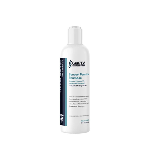 Gentev Benzoyl Peroxide Shampoo for Dogs & Cats 12 oz - Dog & Cat Shampoo 1