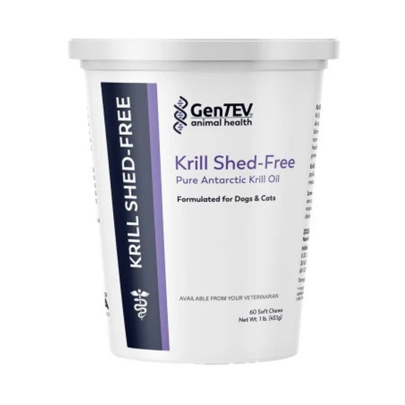Gentev KrillWELL Shed Relief Soft Chews 60 Count - Pet Vitamins & Supplements 1