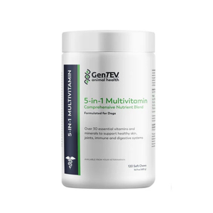 Gentev Multi-Plus 5 In 1 Soft Chews for Dogs 120 Count - Dog Vitamins & Supplements 1