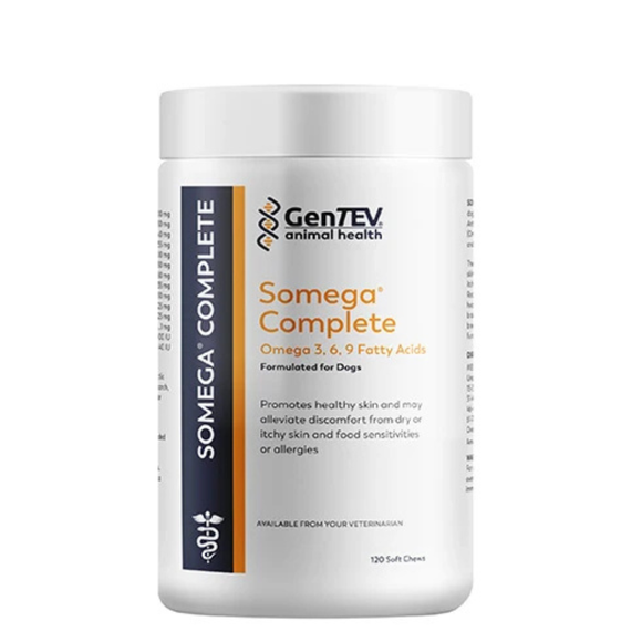 Gentev Somega Complete Fatty Acid Soft Chews for Dogs - 120 chews - Soft & Chewy Dog Treats 1