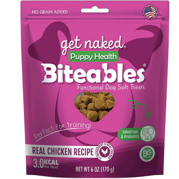 Get Naked Biteables Functional Real Chicken Recipe Puppy Treats, 6-oz bag