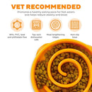 Outward Hound Fun Feeder Slo Bow Slow Feeder Dog Bowl, Orange Swirl-4