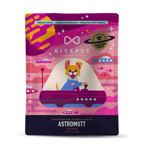 GivePet Astromutt Freeze-Dried Salmon Dog Treats