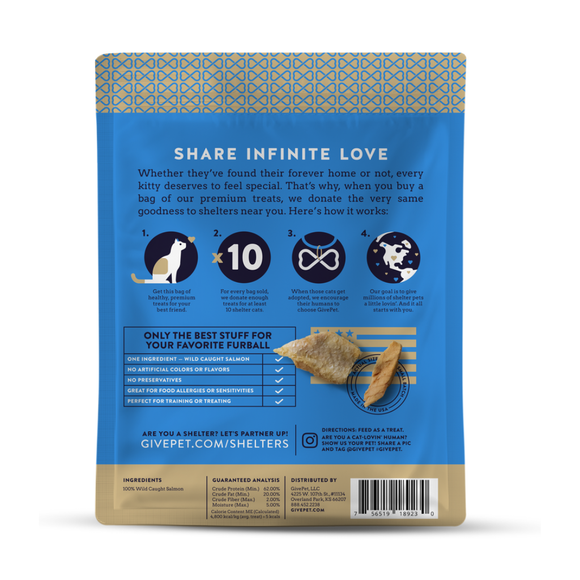 GivePet Purrfect Cast Freeze-Dried Salmon Cat Treats - Cat Treats 4