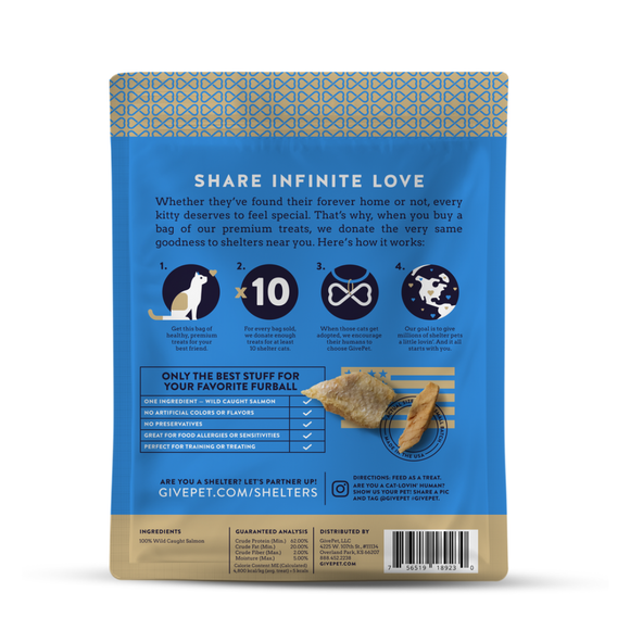 Single-Ingredient Freeze-Dried Salmon Treats For Cats