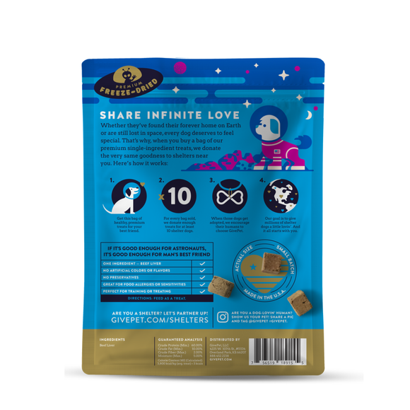 Single-Ingredient Freeze-Dried Beef Liver Dog Treats