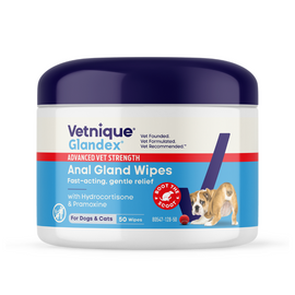 
Glandex Advanced Vet Strength Anal Gland Health Wipes For Dogs & Cats