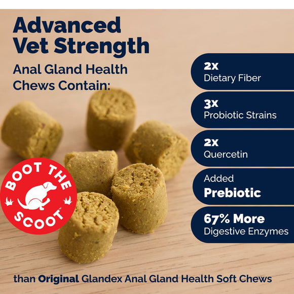 Glandex Advanced Vet Strength Anal Gland Support for Dogs Duck & Bacon Flavor - Dog & Cat Supplements & Vitamins 4