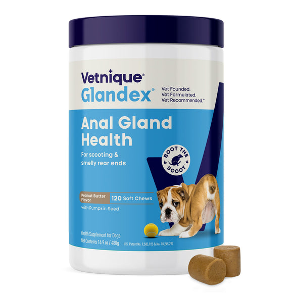 Glandex Anal Gland Support Peanut Butter Soft Chews for Dogs - 120 soft chews - Dog Supplements & Vitamins 14