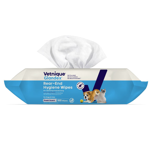 Glandex Anal Rear End Gland Hygienic Pet Wipes for Cats and Dogs - Pet Cleaning Supplies 13