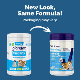 Glandex Anal Rear End Gland Hygienic Pet Wipes for Cats and Dogs - Pet Cleaning Supplies 2