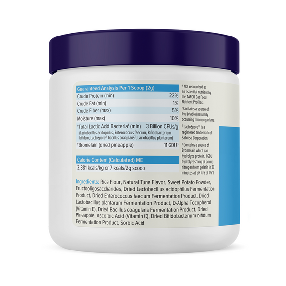 Glandex Daily Prebiotic & Probiotic Powder for Cats Tuna Flavor 4 oz - Cat Digestive & Probiotics Supplements 3