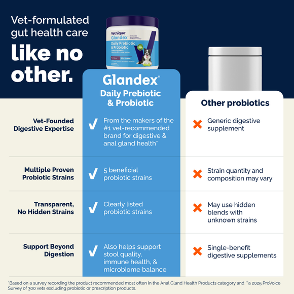 Glandex Daily Prebiotic & Probiotic Supplement Powder for Dogs Pork Flavored - Probiotic Supplement 11