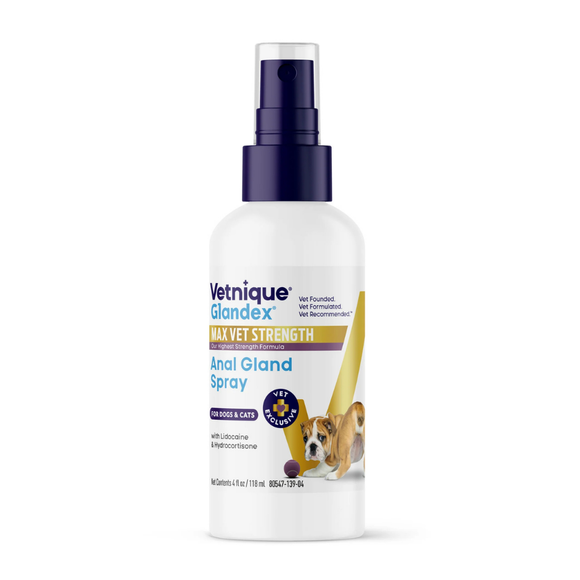 Glandex Max Vet Strength Anal Gland Spray for Dogs & Cats (4 oz) - Medicated Spray 1