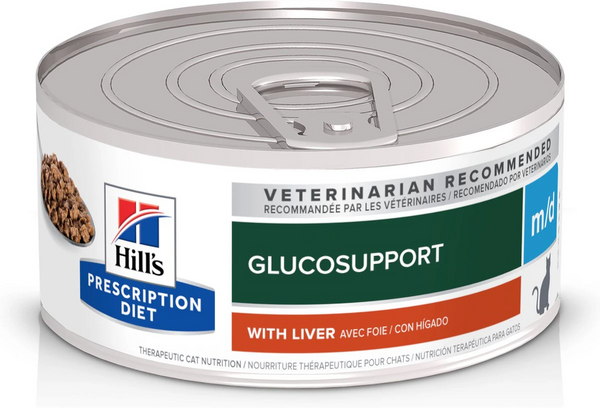 Hill's Prescription Diet m/d GlucoSupport with Liver Flavor Canned Cat Food