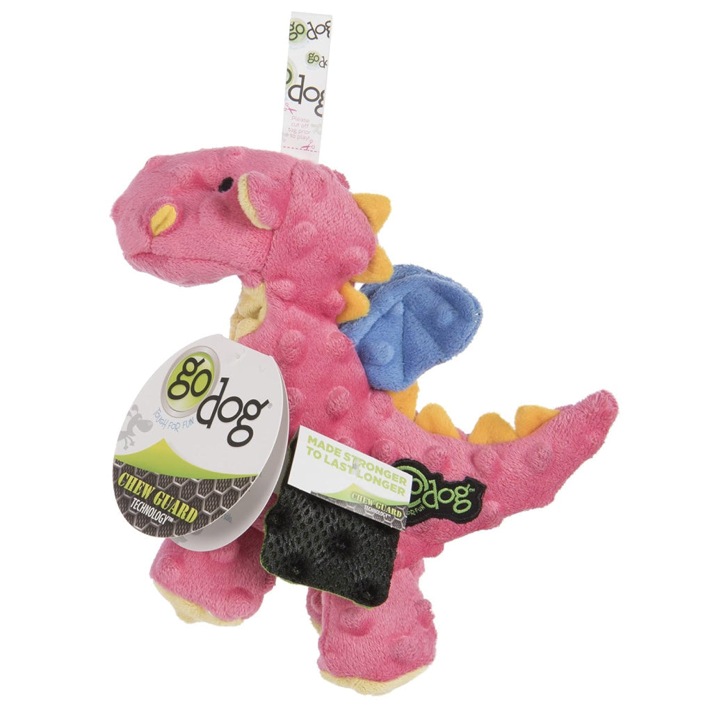goDog Dragons: Tough Plush Dog Toy for Aggressive Chewers