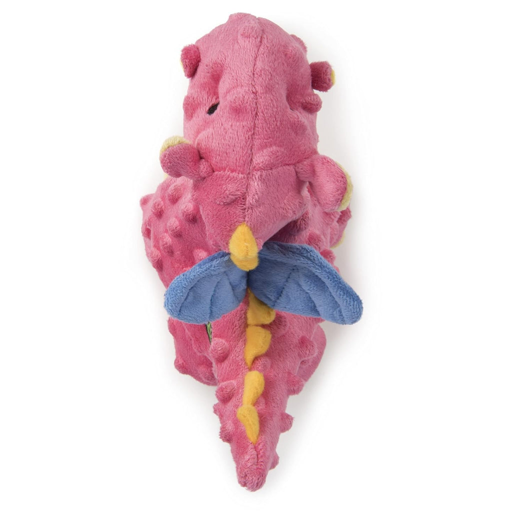 goDog Dog Toy: Dragon (Coral) Large