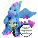 goDog Dragons with Chew Guard Technology Tough Plush Toy For Dog (Periwinkle)