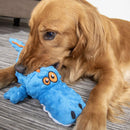 GoDog Gators Chew Guard Squeaky Plush Dog Toy Blue Large - Dog Toys 6