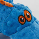 GoDog Gators Chew Guard Squeaky Plush Dog Toy Blue Large - Dog Toys 4