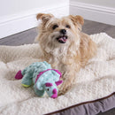 GoDog Teal Dinos Frills Chew Guard Squeaky Plush Dog Toy Small - Dog Toys 7