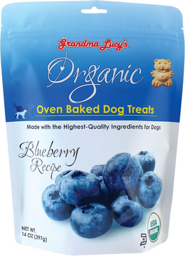 Grandma Lucy’s Organic Oven Baked Blueberry Treats For Dogs (14 oz) - Dog Treats 1