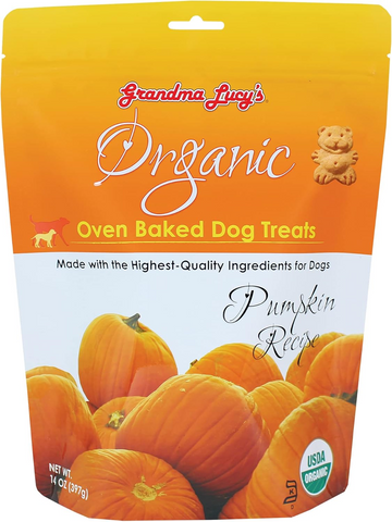 Grandma Lucy's Organic Oven Baked Pumpkin Treats For Dogs (14 oz)