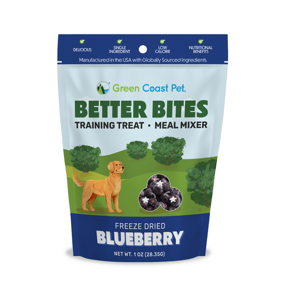 Green Coast Pet Better Bites Freeze Dried Training Treat and Meal Mixer - Blueberry - Training Dog Treats 1