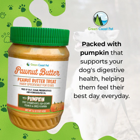 Green Coast Pet Pawnut Butter Pupkin Recipe Peanut Butter with Pumpkin for Dogs - Soft & Chewy Dog Treats 3