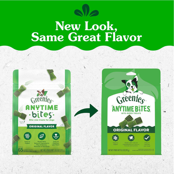 Greenies Anytime Bites Bite-Size Dog Dental Treats (10.3 oz) Original Flavor - Dog Treats 2