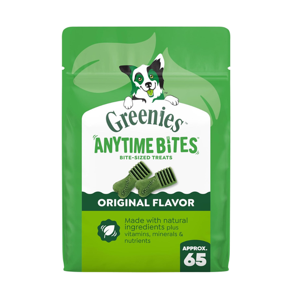 Greenies Anytime Bites Bite-Size Dog Dental Treats (10.3 oz) Original Flavor - Dog Treats 1