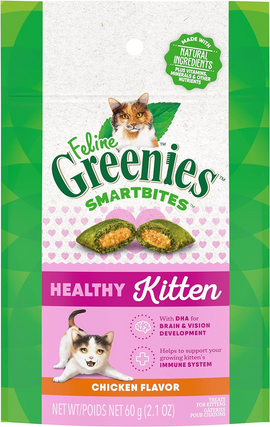 Greenies Feline Smart Bites Healthy Kitten Treats For Cats - 2.1 -oz bag - Cat Treats 1